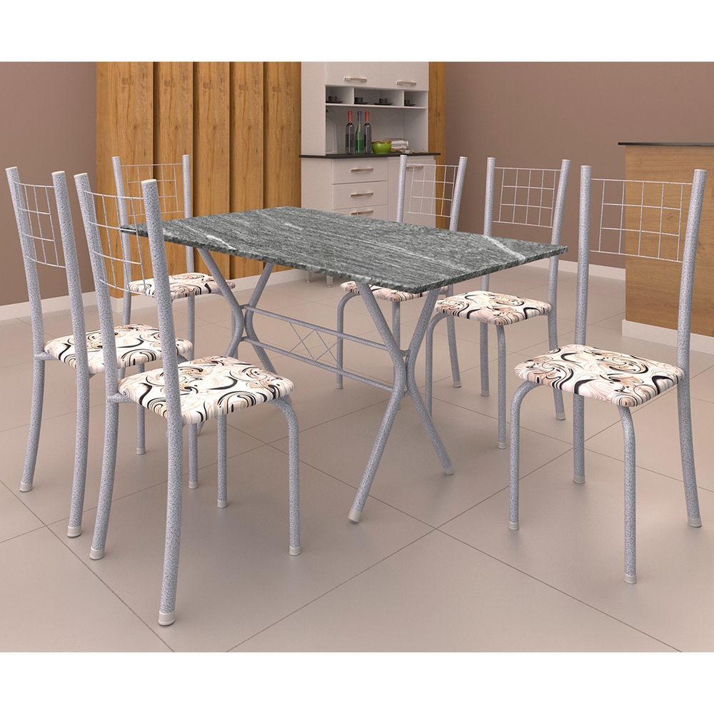 Conjunto Jantar / conjunto mesa cadeira cozinha / Conjunto de Mesa Granada  e Cadeira Granada