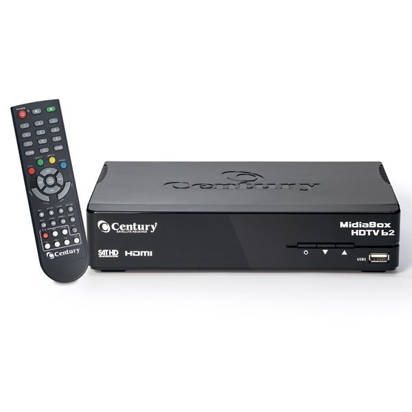 Receptor Midia Box Century HDTV HD Entrada USB, Suporta até 2000
