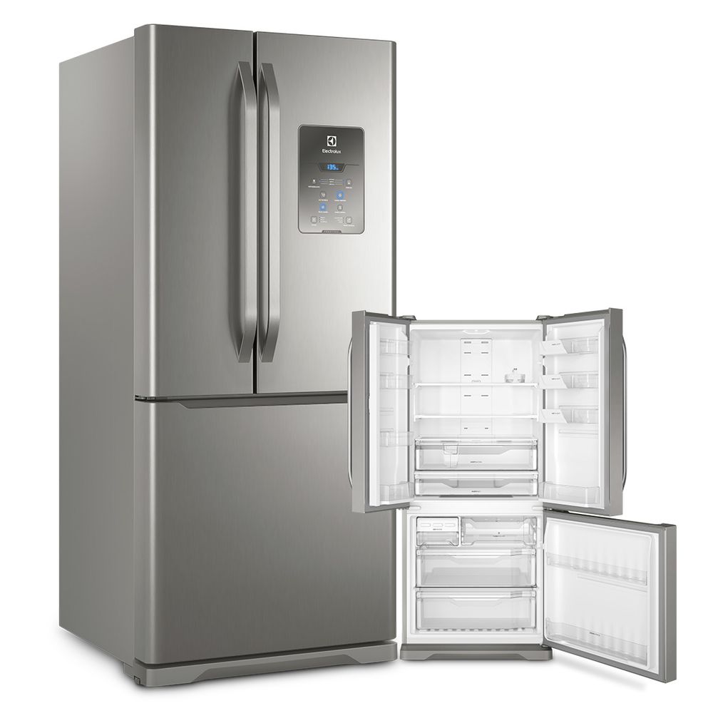 Refrigerador Frost Free 3 Portas DM84X Inox com 579 Litros e Turbo Freezer  - Electrolux - Moveis Simonetti
