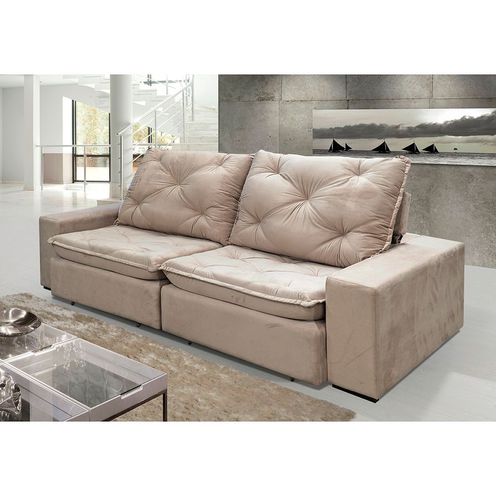 Sofá / Estofado Retrátil e Reclinável Pocket 250 cm Bom Pastor